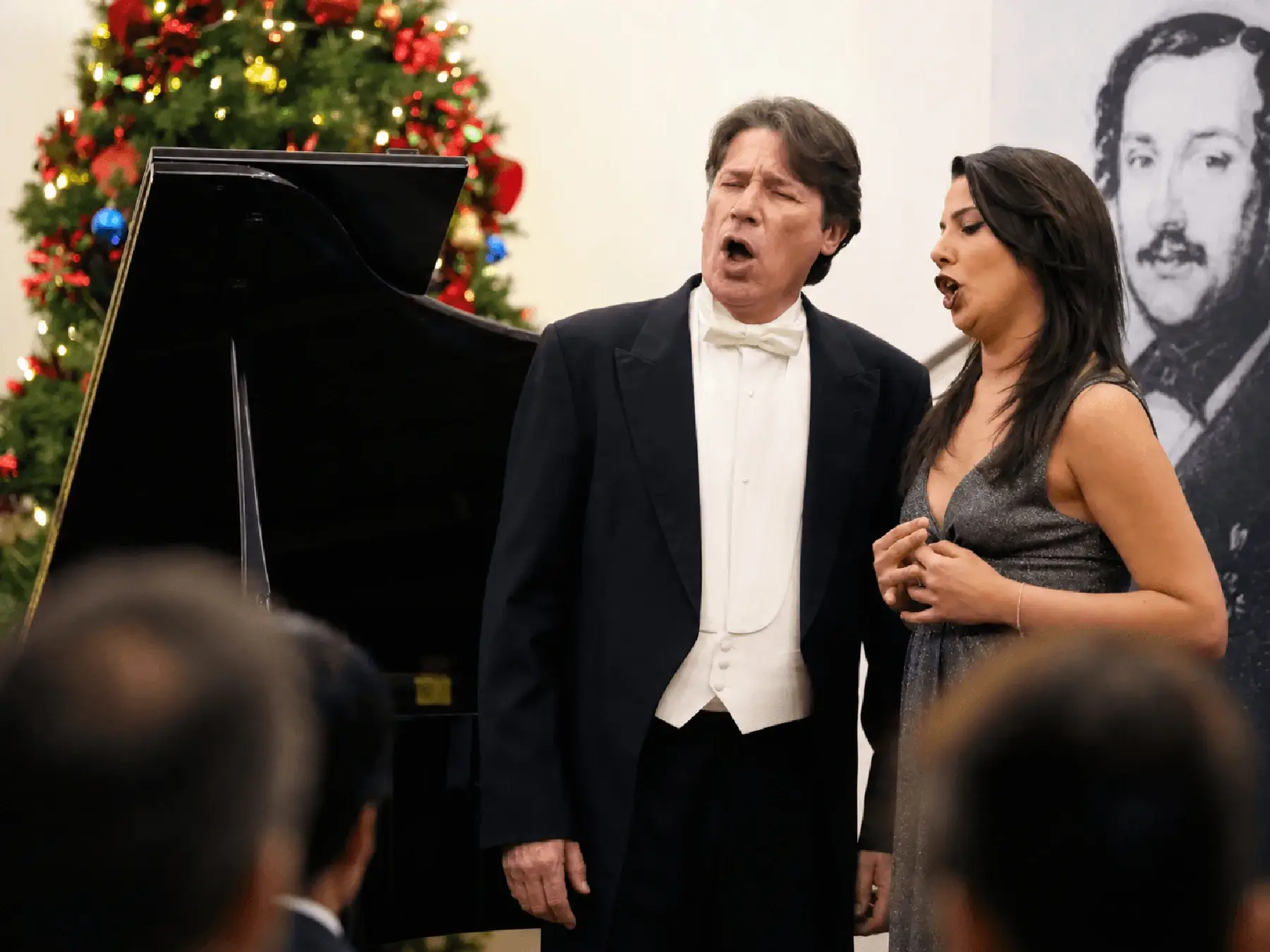 Opera duet during Christmas Opera Concert in Rome